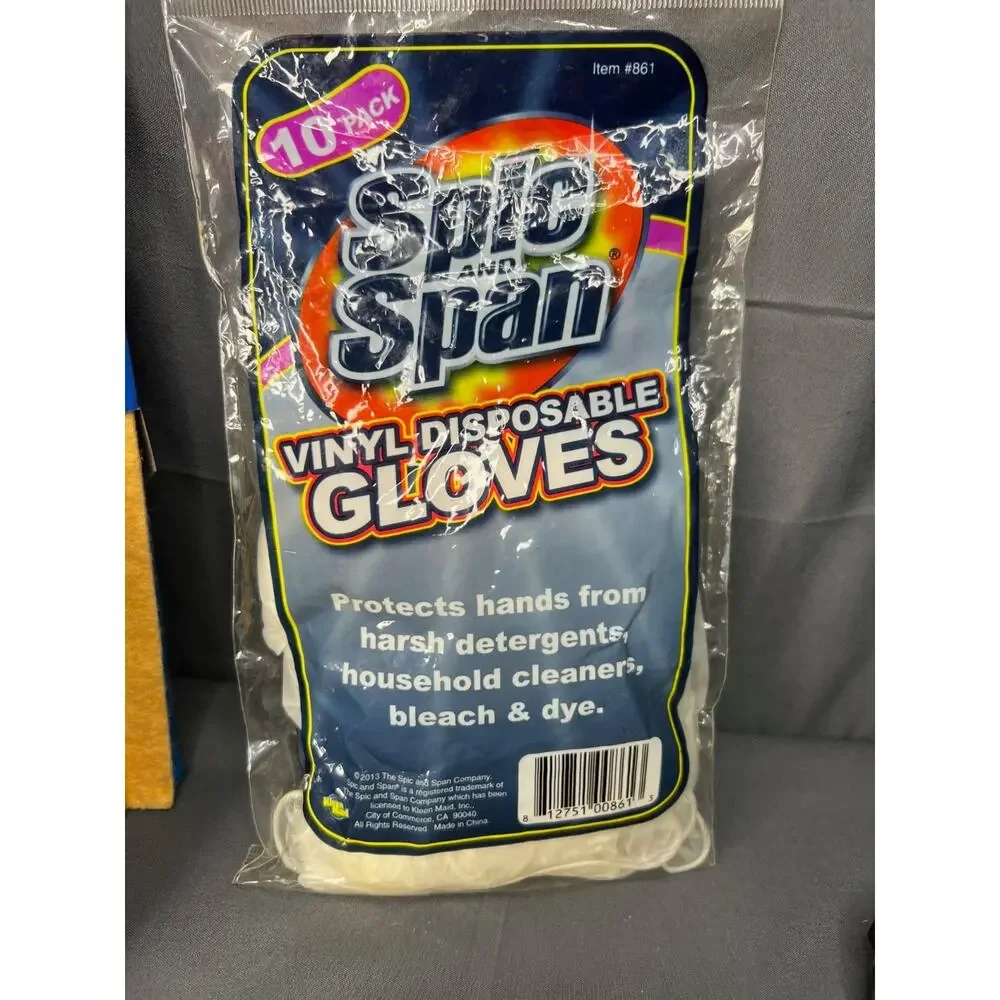 Vintage Lot of 4 Spic & Span Cleaning Towel Packs and Gloves
